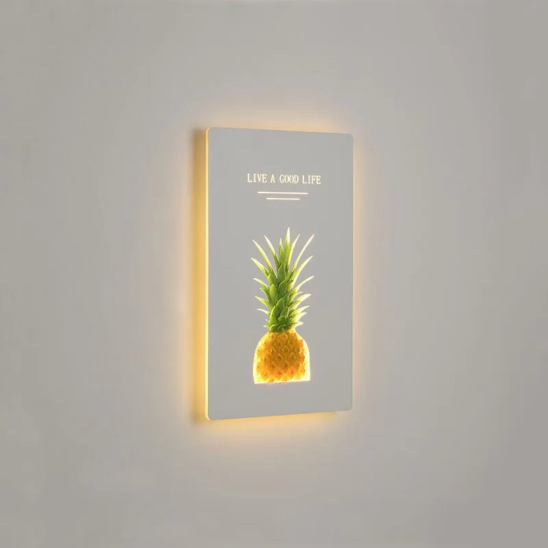 Скандинавский креативный ананас светодиодный настенный светильник s для