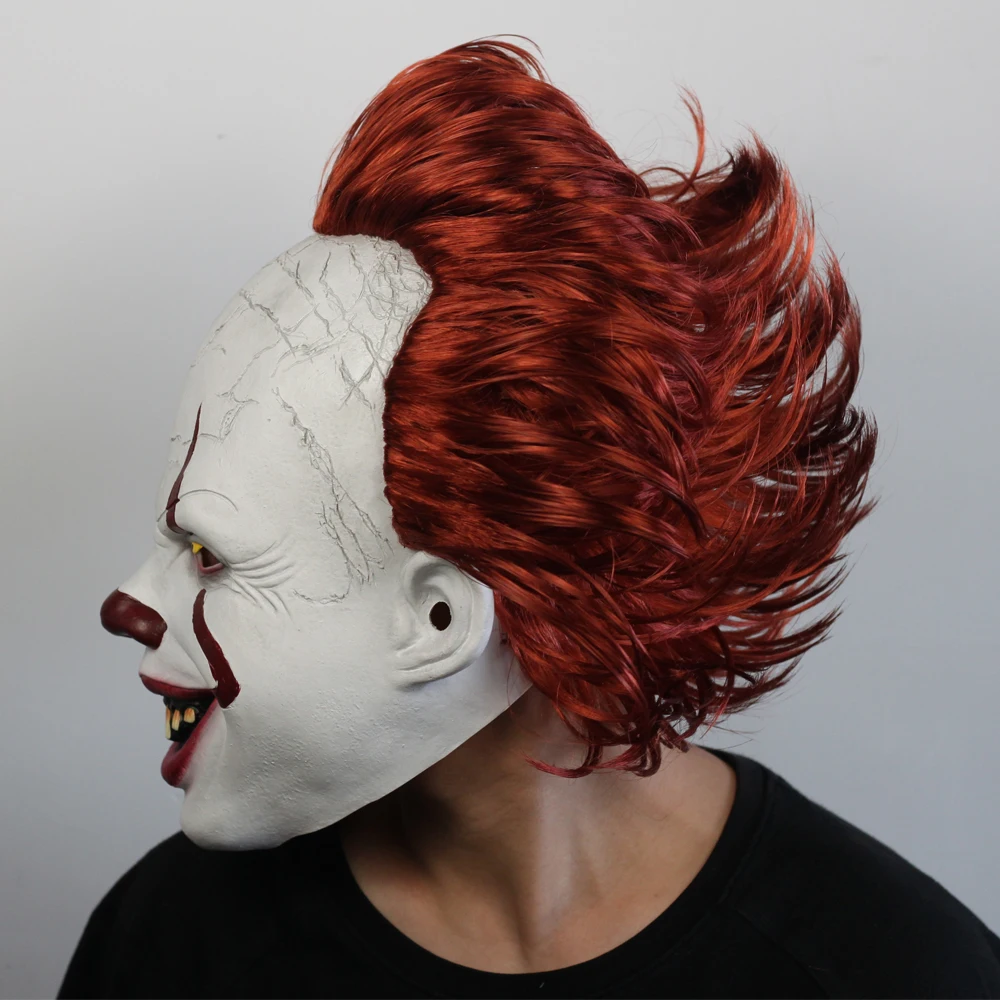 LED Pennywise Clown Mask Stephen King's It Chapter Two Masque Movie Cosplay Joker Helmet Halloween Party Costume Prop Masks