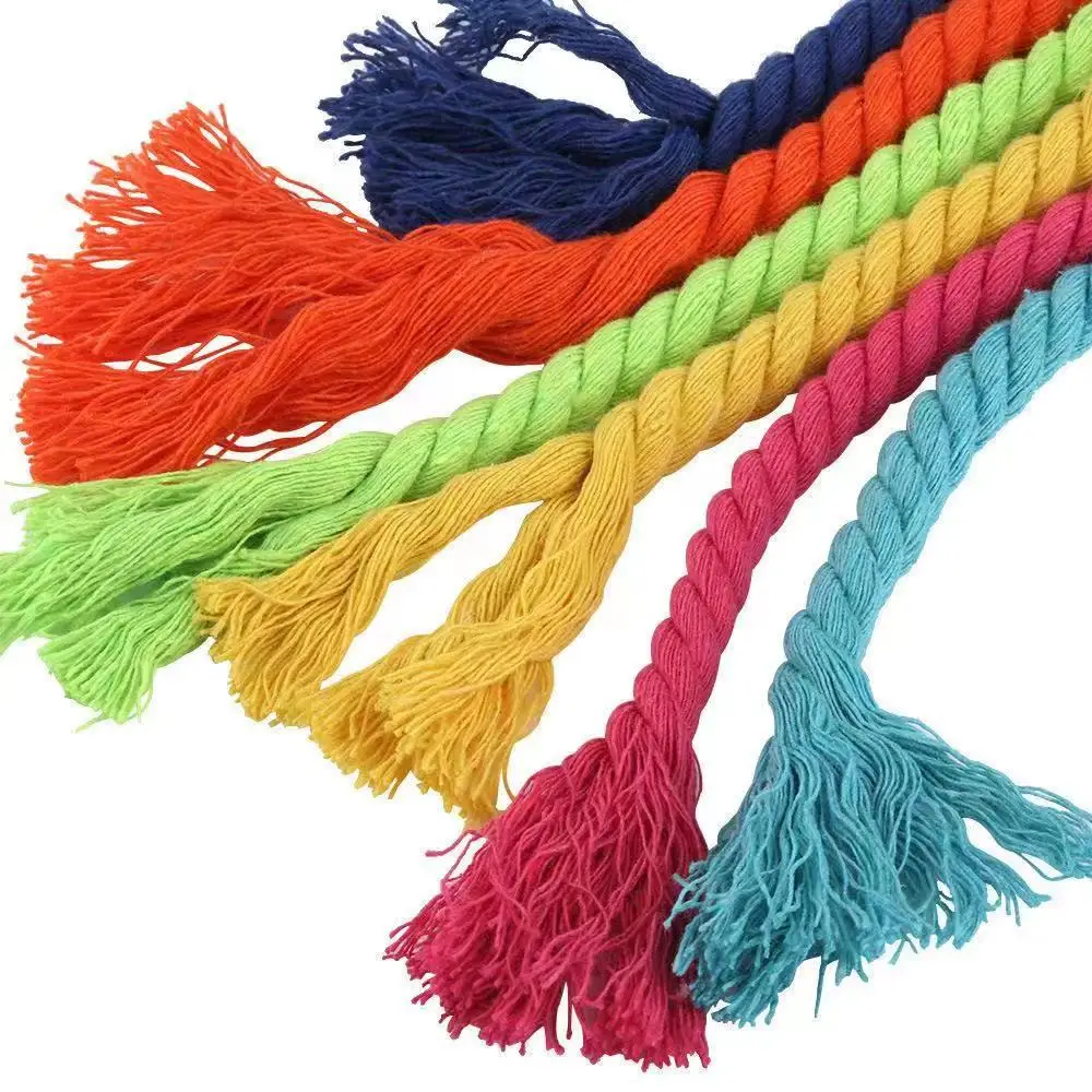 10Meters 5MM 3 Shares Twisted Colorful Cotton Cords/Rope for Bag Home Decor DIY Textile Accessories