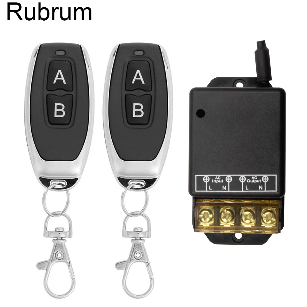 

Rubrum 433 MHz AC 220V 30A Remote Control Switch Water Pump Motor LED Remote Control Transmitter For Electric Appliance Fan
