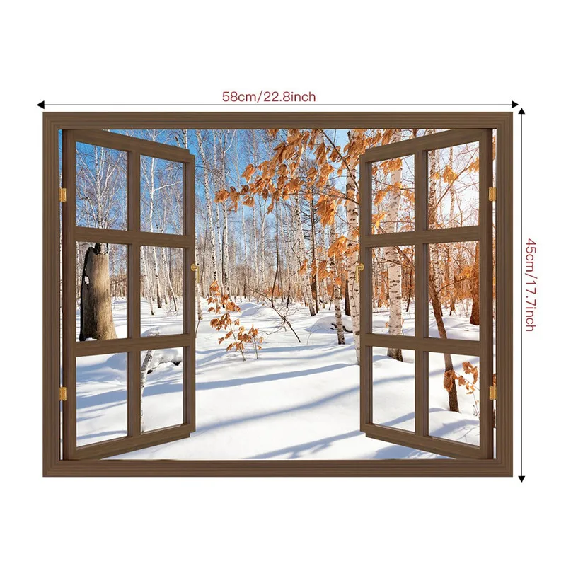 Wall Stickers Decor Snow Scene 3D Wall Sticker Home DIY Decals Floor Decoration Stickers Muraux Pour Enfants Chambres 40DEC2421