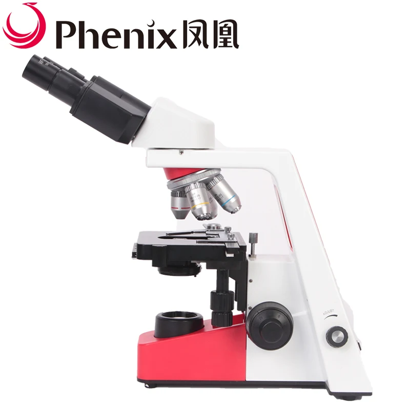 Биологический микроскоп Phenix 40X-1000x бинокулярная трубка ахроматическая цель для