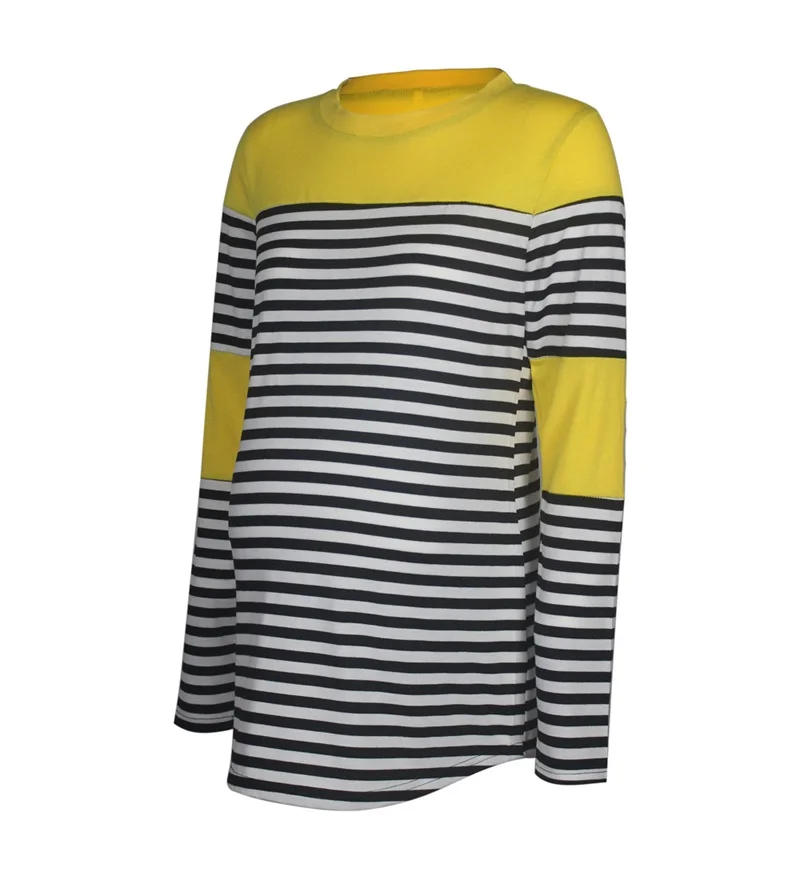 maternity dresses Pregnant dress gravida dress maternity dresses Round collar striped T-shirt hotel del luna maternity clothing