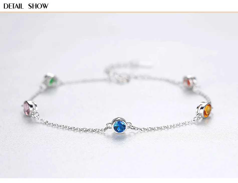 

S925 sterling silver zircon bracelet wild women's accessories