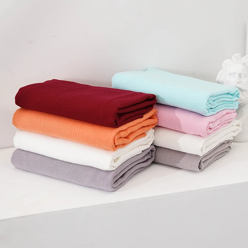 Cotton craft fabric Cotton fabric Craft fabric Fabric material 100 Cotton Fabric Wrinkle Crepe Woven Fabric Breathable For Women Shirt Dress And Scarf