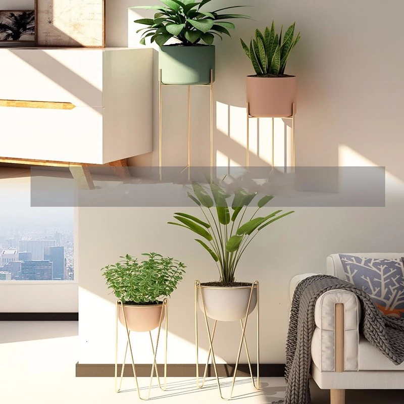 

Modern Light Extravagant Indoor A Living Room Storage Botany Iron Art Balcony Flowerpot Frame