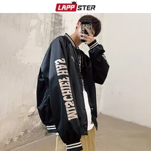 LAPPSTER уличная куртка-бомбер для мужчин человек в японском стиле бейсбольные куртки и пальто хип-хоп колледж винтажная ветровка куртка