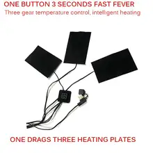 Грелка для одежды с 5 в usb зарядным электрическим нагревательным лезвием с 3 передачами Регулируемый температурный Нагреватель Коврик жилет