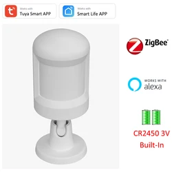 Tuya – détecteur de mouvement PIR intelligent ZigBee, batterie, Distance de 7M, Angle de détection de 150 °, Alexa, ensemble de Routine PIR, fonctionne avec Tuyz ZigBee Hub 