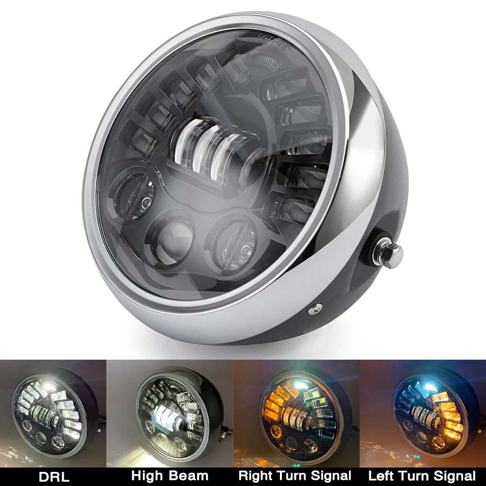 Motorcycle inch LED Headlight for Harley Sportster Honda