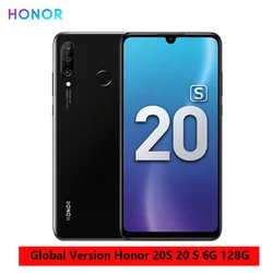 Huawei Honor 20S глобальная версия 6 ГБ 128 Гб Смартфон 48 МП Тройная камера 6,15 дюймDewdrop экран мобильные телефоны Kirin 710 Восьмиядерный