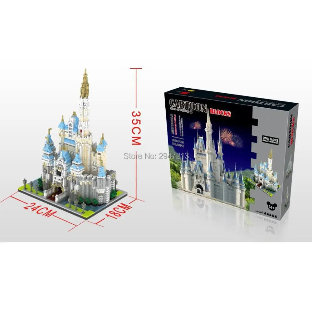 

hot LegoINGlys city creators classic architecture Famous Cartoon castle model mini micro diamond block nano bricks toys for gift