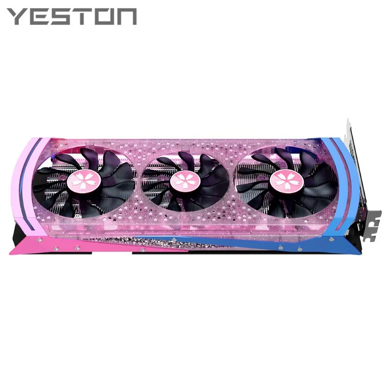 

Yeston RX5700XT-8G D6 YA Graphic Card Navi10 7nm PCI Express 4.0 Low Power Consumption GPU Best Cooling Effect Metal Backplate