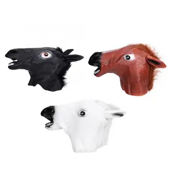 

Horse Head Mask Realistic Latex Animal Halloween Mask for Halloween Cosplay Costume Party
