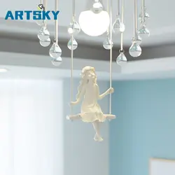 Искусство декорации Ангел потолочный светильник скандинавский креативный гостиная спальня освещение с E27 светодиодный лампы