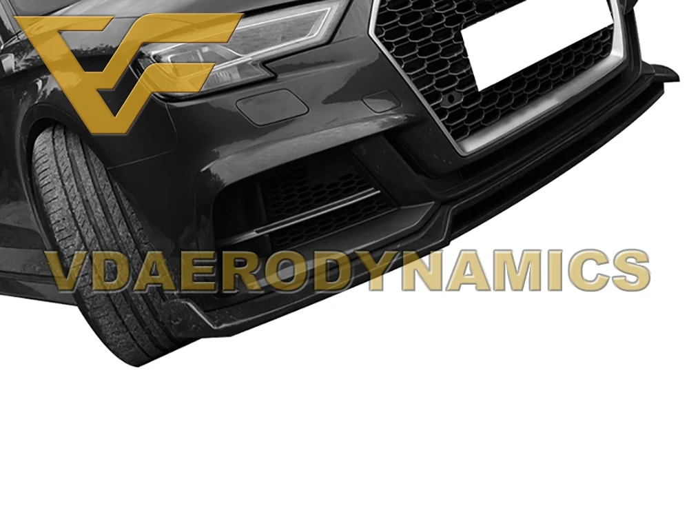 Подходит для 13-1617-18 Audi S3 или A3 с Sline посылка из углеродного волокна переднего бампера надстройка Canard боковой спойлер