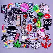 Pulaqi мультфильм Кот Единорог животных вышивка патчи для одежды DIY гладить на нашивках на одежду камера нашивка "фрукт" Заказная заплата Pulaqi мультфильм Кот Единорог животных вышивка патчи для одежды DIY гладить на нашивках на одежду камера нашивка "фрукт" Заказная заплата