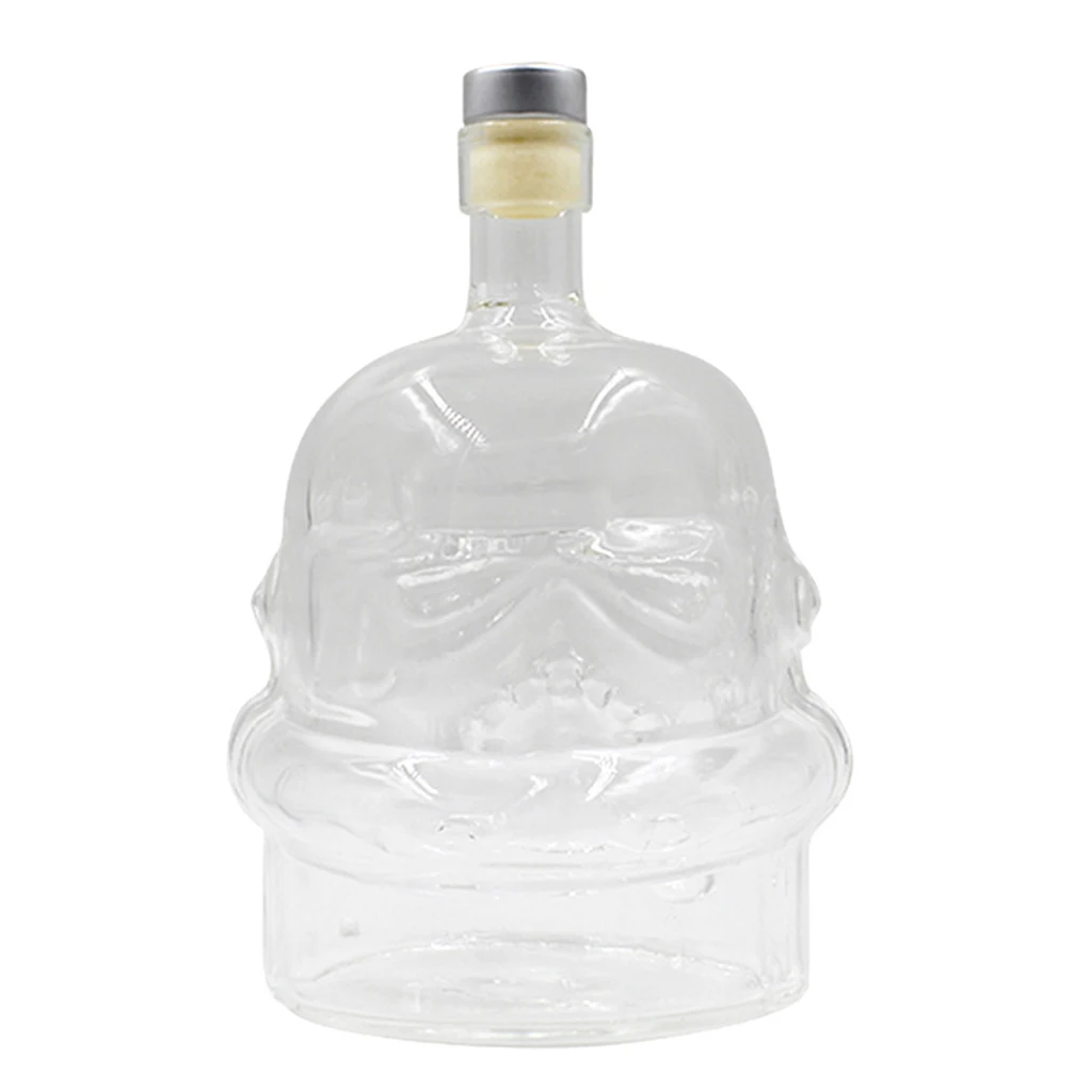 Liquor Whiskey Bottles Decanter w/cork stopper Brandy Wine Clear Glass 650ml