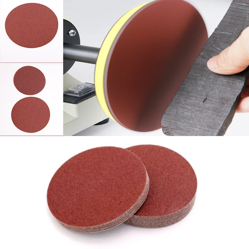 

6 Inch 150mm Self Adhesive Sanding Discs Red Aluminum Oxide Polishing Sandpaper Glue-lined Round Backing Pads 80 /5000 Grit