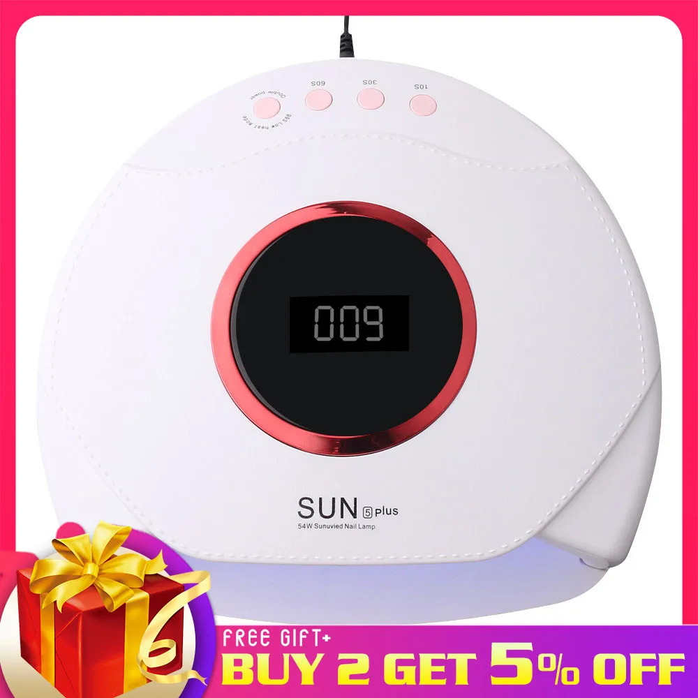 

54WSUN 5plus intelligent phototherapy nail machine high power dual light source lamp beads multi-time timing