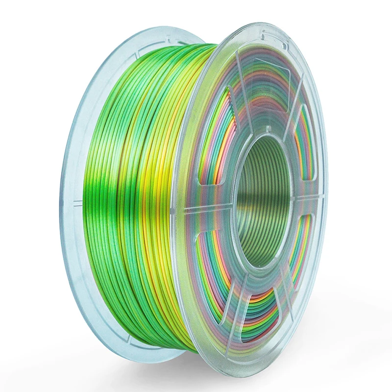Filament 1.75mm Silk Rainbow Multicolor for FDM 3D Printer 1KG/Spool PLA Plus Shiny Silk Rainbow 02 Filament SUNLU PLA