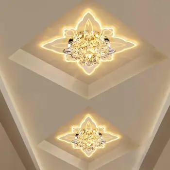 

Colorful Modern Hallway Crystal LED Ceiling Light Corridor Mirror Ceiling Lamp Aisle Veranda Lighting