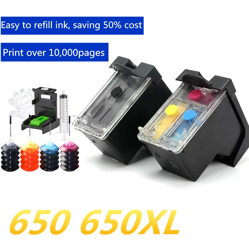Cartucho de tinta recargable GraceMate Russia Compatible con impresora HP  650 XL Deskjet 1015 1515 2515 2545 2645 3515 4645|ink cartridge|refillable  ink cartridgescompatible ink cartridge - AliExpress