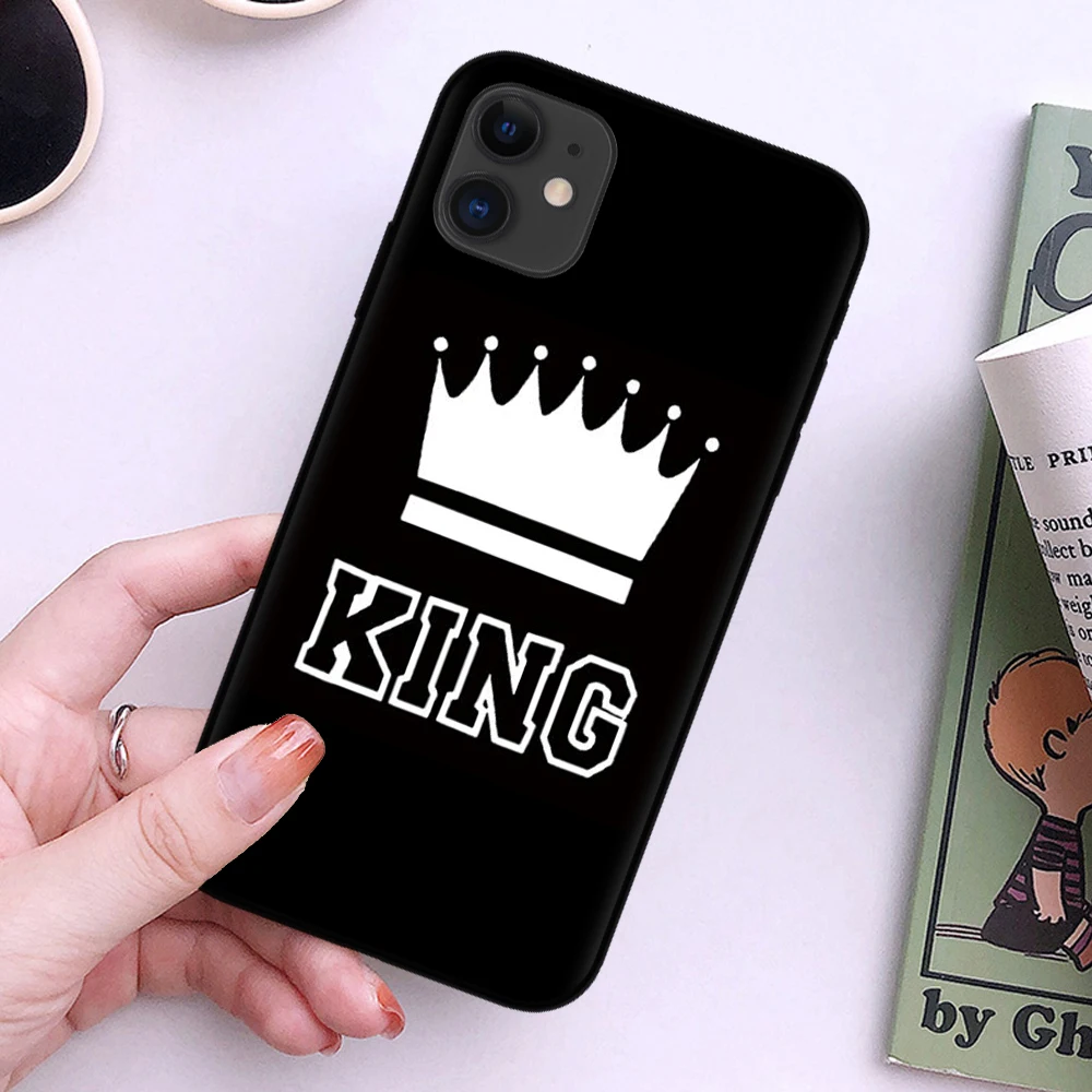 best iphone 8 case King Queen Couple Phone Case For iPhone 11 Pro Max X XR XS Max 8 7 6 6S Plus 5S SE 2020 Cover Soft Silicone Cases Coque Fundas iphone 8 leather case