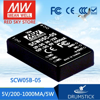 

nice MEAN WELL 2Pack SCW05B-05 5V 1000mA meanwell SCW05 5V 5W DC-DC Regulated Single Output Converter