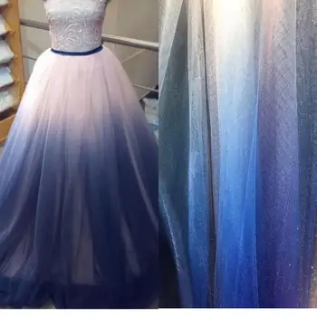 

on sale top quality net lace fabric nigeria French fashion net lace fabric african gradient tulle lace for ladies fashion