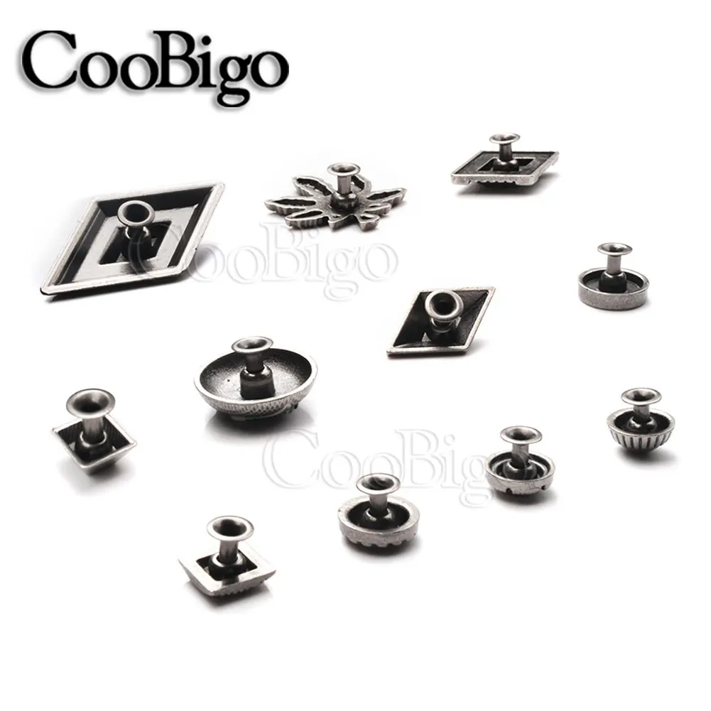 Metal Rivet Spike Stud Punk Rock Riveter Studs for Leather Bag Belt Clothes Shoe DIY Craft 5 Sets metal rivets metal studs leather rivets