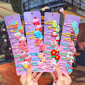 

Fashion Ice Cream Hair Clips Set Sweet Headwear Hair Ornament Hairpins Barrettes Hairgrip Hair Accessories for Women Girls