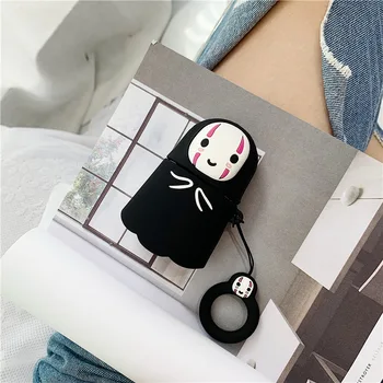 

3D Cartoon Spirited Away No Face Man Design Case for AirPods 1/2 Earphone Case for Airpods Cute Accessories Protect Cover funda