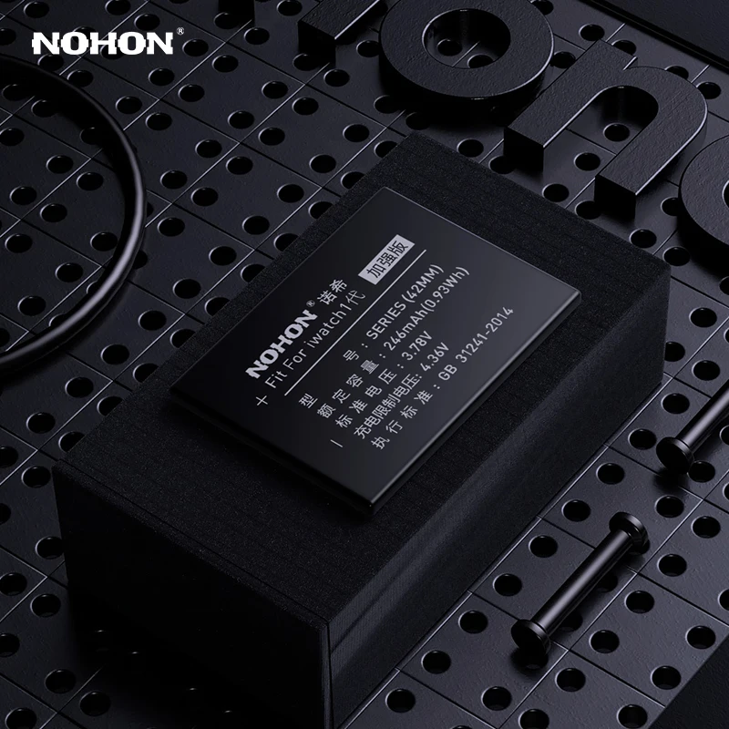 NOHON A1579 A1578 батарея для Apple Watch Series 1 42 мм S1 A1761 Серия 1 38 мм оригинальная реальная емкость Bateria 246 мАч 205 мАч