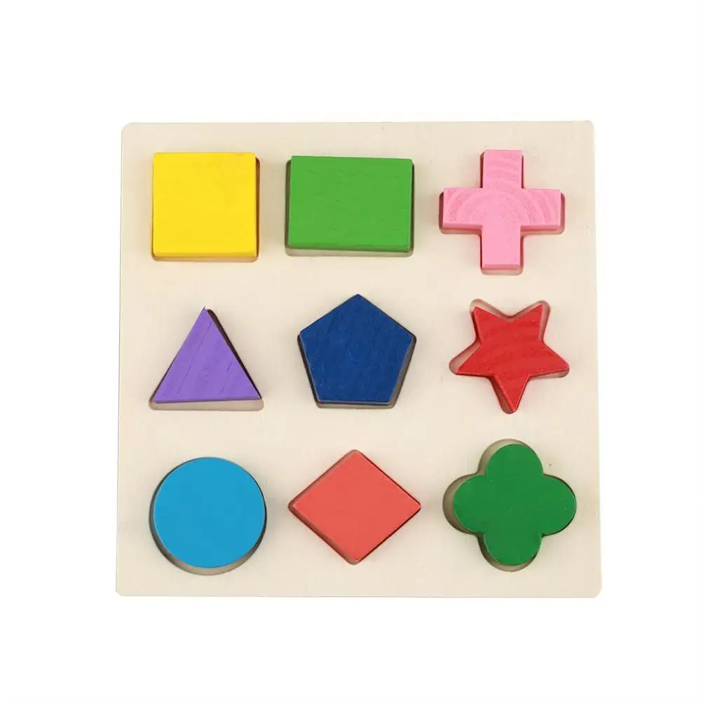 3D Деревянные Пазлы настольные Игрушки Tangram головоломка Пазлы для детей развивающие игрушки для малышей деревянные подарки - Цвет: One
