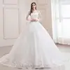 Best Selling 2024 Long Sleeve V Neck Lace Wedding Dress 2025 Vintage Bride Bridal Ball Gown Modest Wedding Dresses  Customized 2