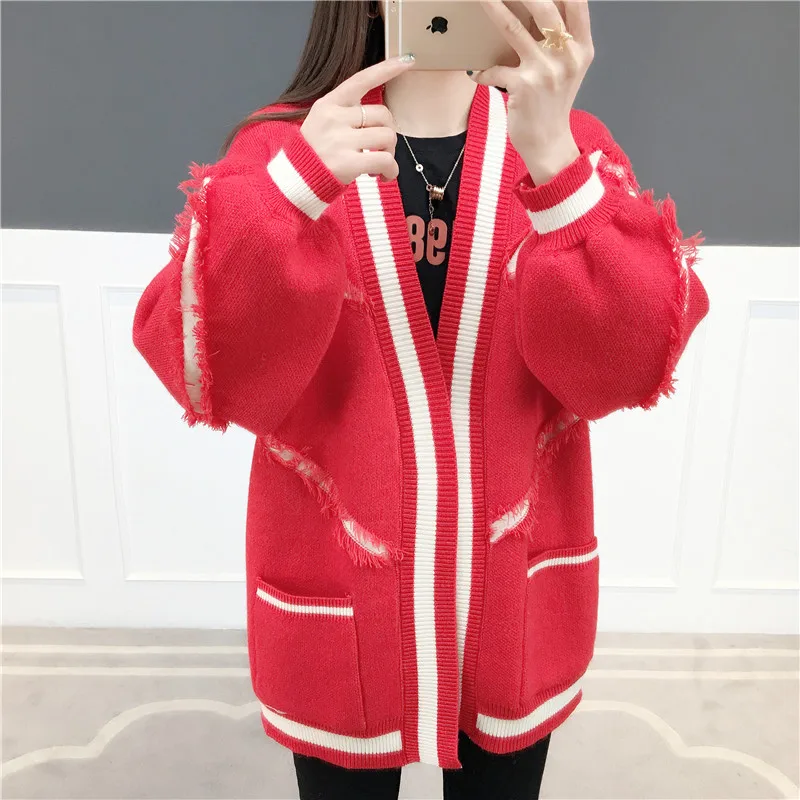 10483(3 room 2 ranked no. 1) to film a new cardigan 78 oblique fringe pocket letters