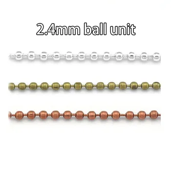 

10pcs 28 inches(72cm) Fashion Antique Bronze Brass Silver Color Plated DIY Link Maxi Necklace Chains Bulk 2.4mm Ball Chain