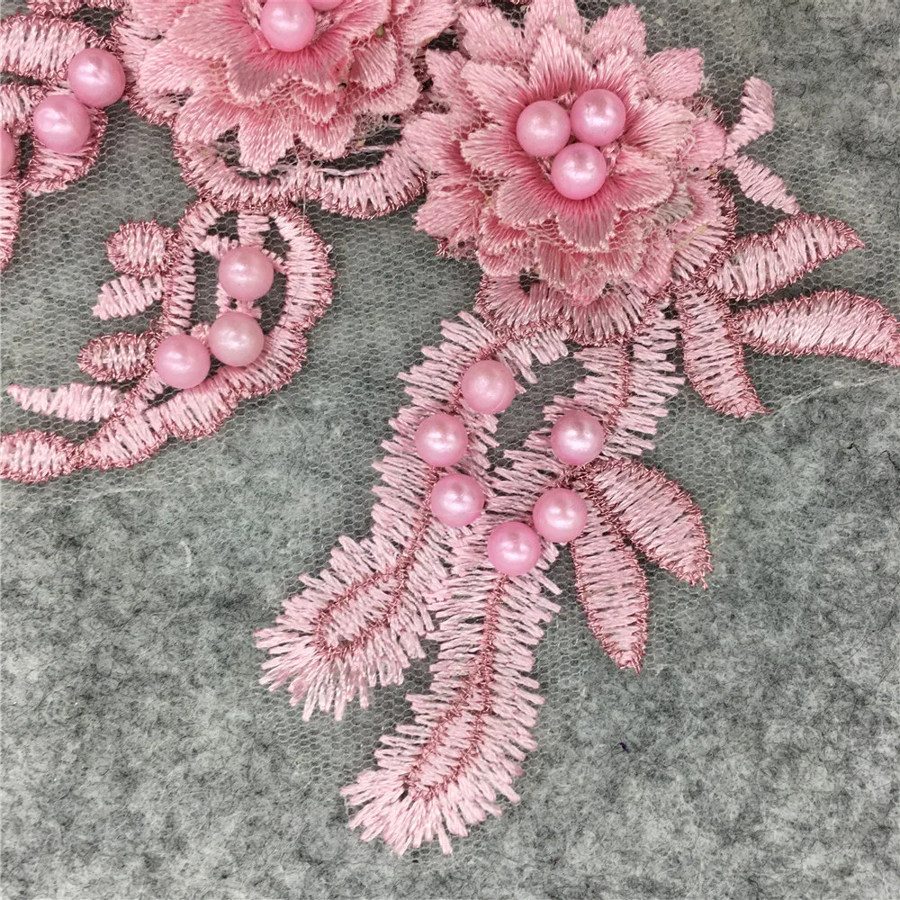Стиль 3D цветок кружевной воротник DIY Вышивка аппликация декольте швейная ткань украшения одежды аксессуары Скрапбукинг