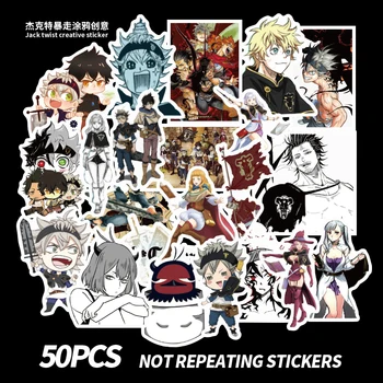 

50pcs Anime Black Clover Sticker Waterproof PVC Skateboard Luggage Motorcycle Guitar Kid Boy Vsco Sticker