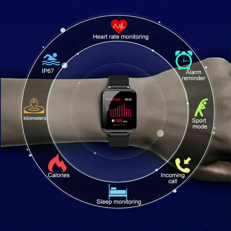 Умные часы Farbdisplay Schlaf Pulsmesser фитнес-трекер для Android IOS Hearth rate monitor дисплей погоды умные браслеты
