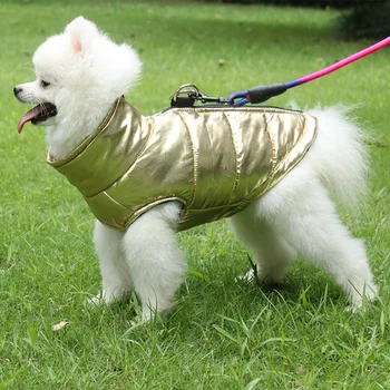

Autumn Winter Pet Cat Dog Clothes Cold-proof Warm Soft Comfortable Solid Color Bright Surface Design Pet Clothes