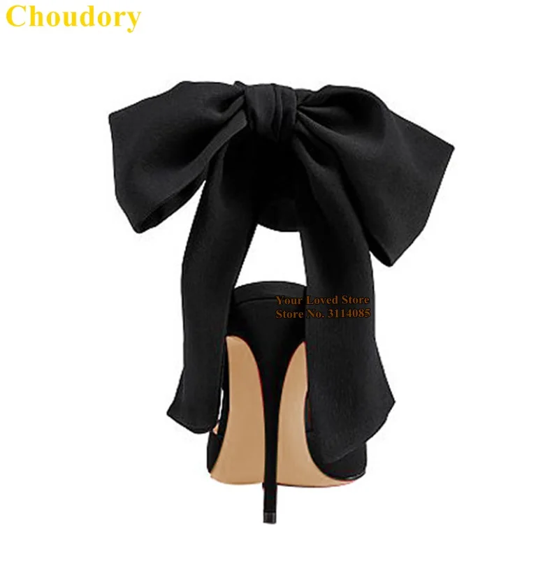 玫红丝带系带大蝴蝶结尖头单鞋 (7)