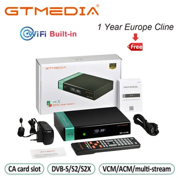 

GTmedia V8X Satellite TV Receiver DVB-S/S2/S2X SCART+CA Built in Wifi Update by GTmedia V8 NOVA h.265 1080p Satellite Decoder