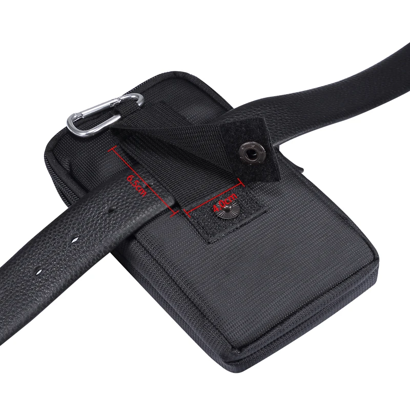 Universal Outdoor Mobile Phone Pouch with Dual Zippers & Belt Clip