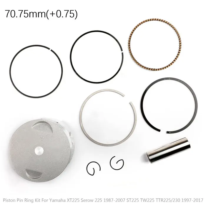 Artudatech для Yamaha XT225 TW225 TTR225 TTR230 STD Ø70. 00 мм поршневой комплект XT Serow TW TTR 225 детали двигателя - Цвет: 70.75mm
