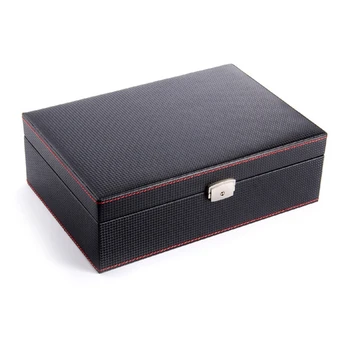 

10 Grid Slots Watch Box Luxury Leather Display Watches Boxes Square Jewelry Storage Case Organizer Holder