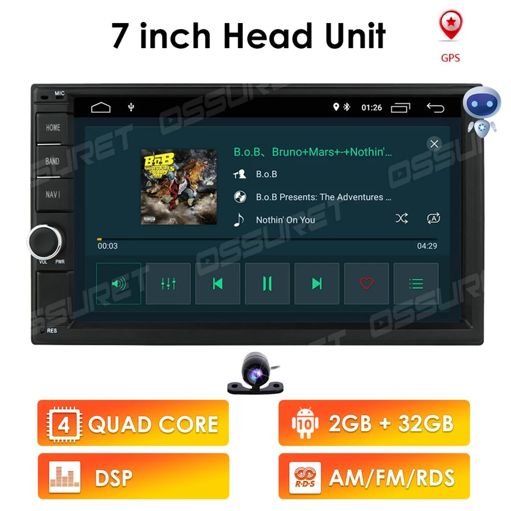 Универсальный автомобильный радиоприемник 2 Din Android 10 2G RAM стерео GPS-навигация