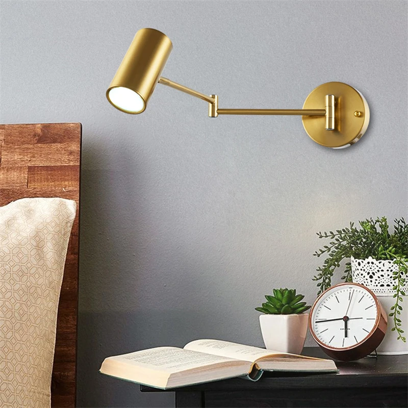 modern rocker wall lamp LED bedroom indoor lighting for living room bedside lamps study room adjustable wall light Loft decor led light led wall lamp wall light