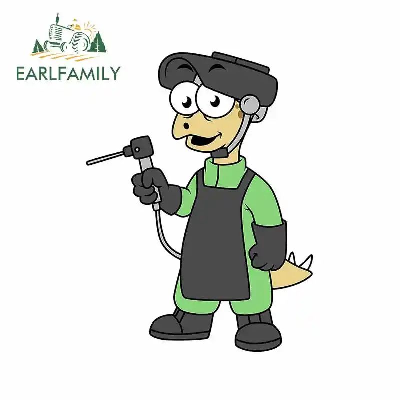 Earlfamily 13cm X 9 8cm For Cartoon Welder Vinyl Material Car Stickers Occlusion Scratch Decal Bumper Waterproof Decoration Aliexpress